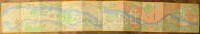 1958 Vízisporttérkép: A Duna Esztergomtól Budapestig. Bp., 1958, Kartográfia, sérült, ragasztott, 139x20,5 cm