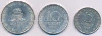 1948. 5Ft Ag 'Petőfi' + 10Ft Ag 'Széchenyi' + 20Ft Ag 'Táncsics', 'Szabadságharc sor' T:AU kis patinaAdamo EM1, EM2, EM3