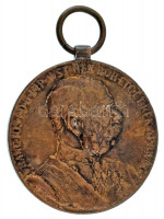1898. 'Jubileumi Emlékérem a Fegyveres Erő Számára / Signum memoriae (AVSTR)' bronz kitüntetés mellszalag nélkül T:XF,VF patina Hungary 1898. 'Commemorative Jubilee Medal for the Armed Forces' bronze decoration without ribbon C:XF,VF