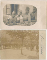 5 db RÉGI magyar és osztrák-magyar katonai képeslap és fotó vegyes minőségben / 5 pre-1945 Hungarian and Austro-Hungarian K.u.k. military art postcards and photos in mixed quality