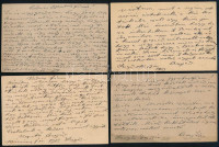 cca 1914-18 Sárdy Brutus (1892-1970) későbbi festőművész, restaurátornak küldött 10 db levelezőlap