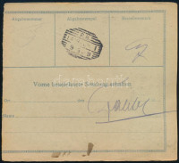Jugoszlávia 1919 Osztrák - jugoszláv vegyes bérmentesítés csomagszállítón 