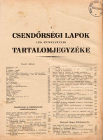 CSENDŐRSÉGI LAPOK • XXVIII. évfolyam, 1-24. szám (egybekötve, teljes)