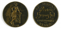Névjegyérem – Pieter Breughel / Kutas László, bronz, 42 mm