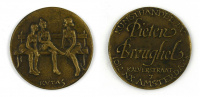 Névjegyérem – Pieter Breughel / Kutas László, bronz, 42 mm